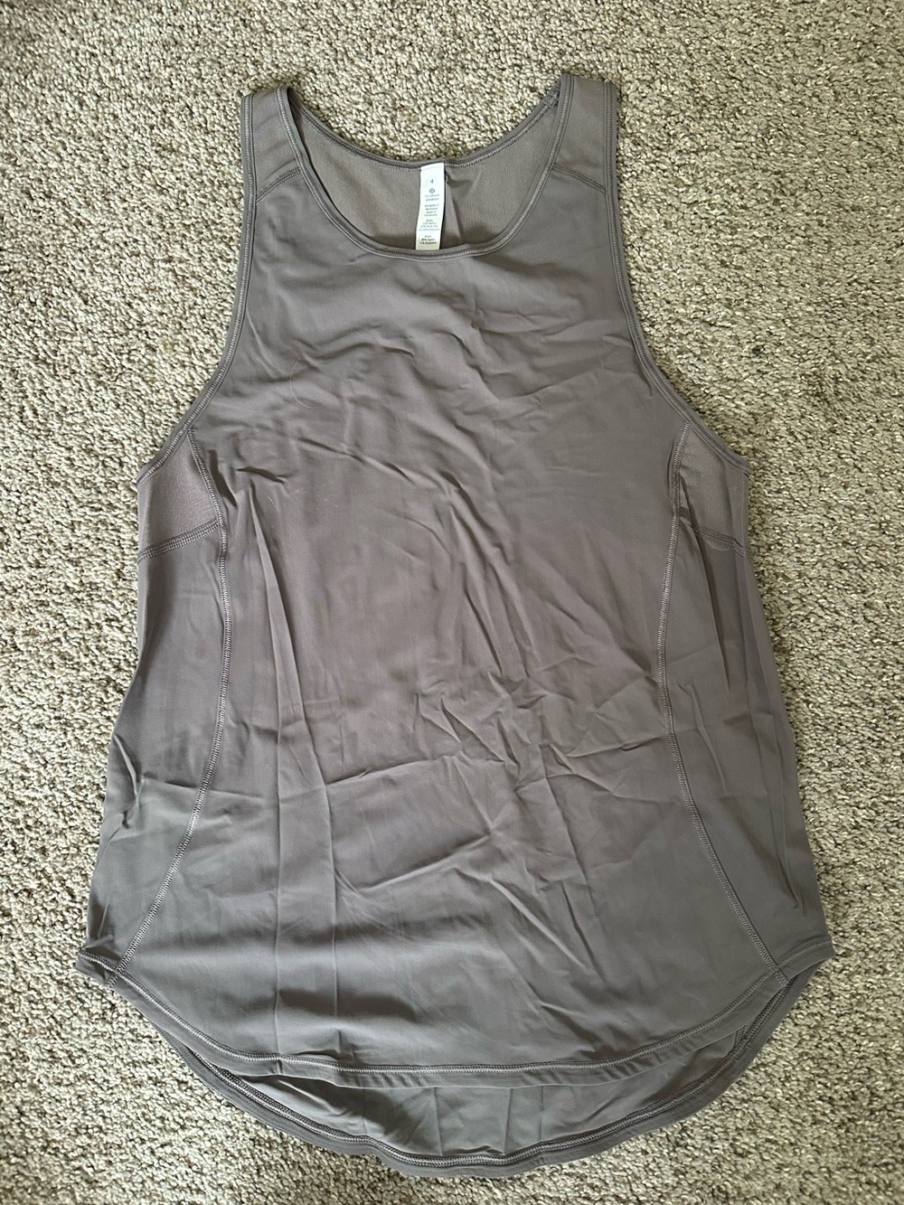 lululemon athletica Taupe Performance Tank Top